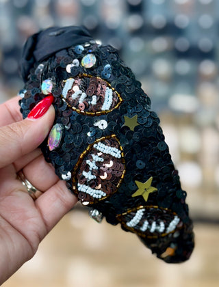 Football Sequins Headband