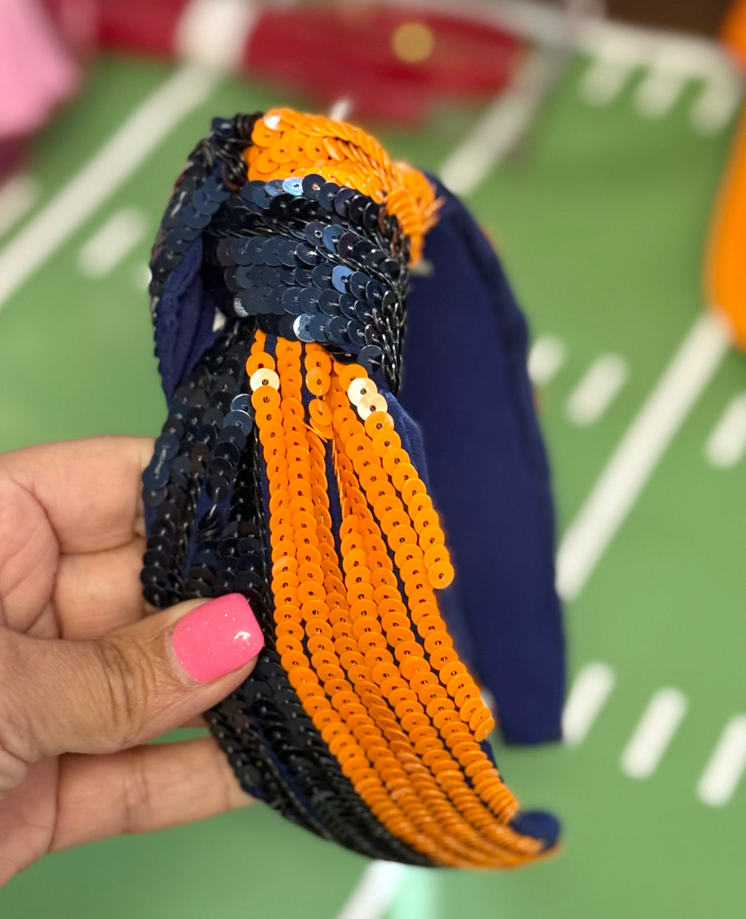 Navy/Orange Headband