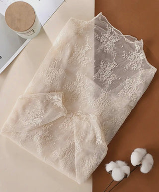 Lace Mesh Sheer Tops