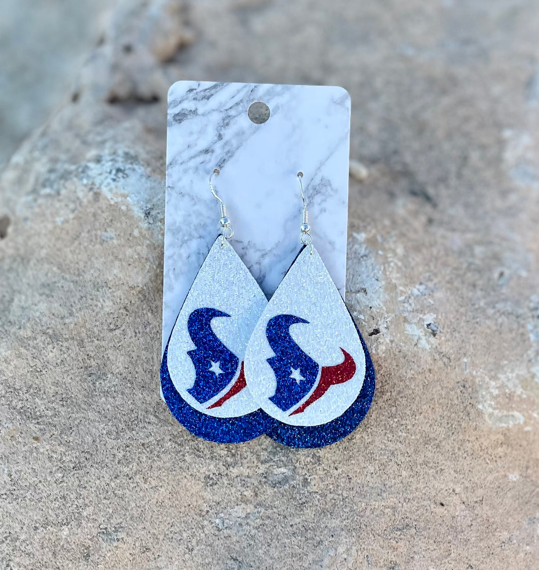 Houston Texan Dangle Earrings