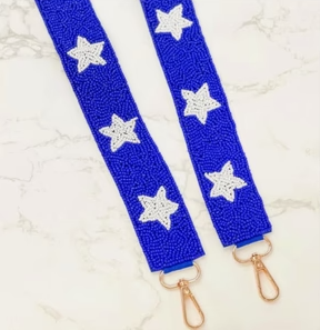 Blue with White Star Crossbody Strap