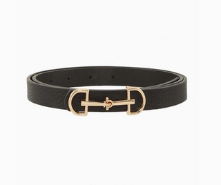 Horse Bit Buckle Skinny Belt