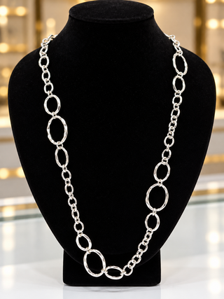 Silver Reflections Link  Necklace